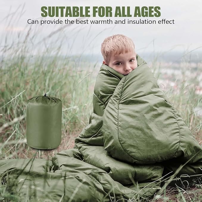OBTANIM Sleeping Bags Portable Waterproof Camping Sleeping Bag for Adults Kids 4 Seasons Cold Weather or Warm Backpacking Hiking Mountaineering Indoor Outdoor Use