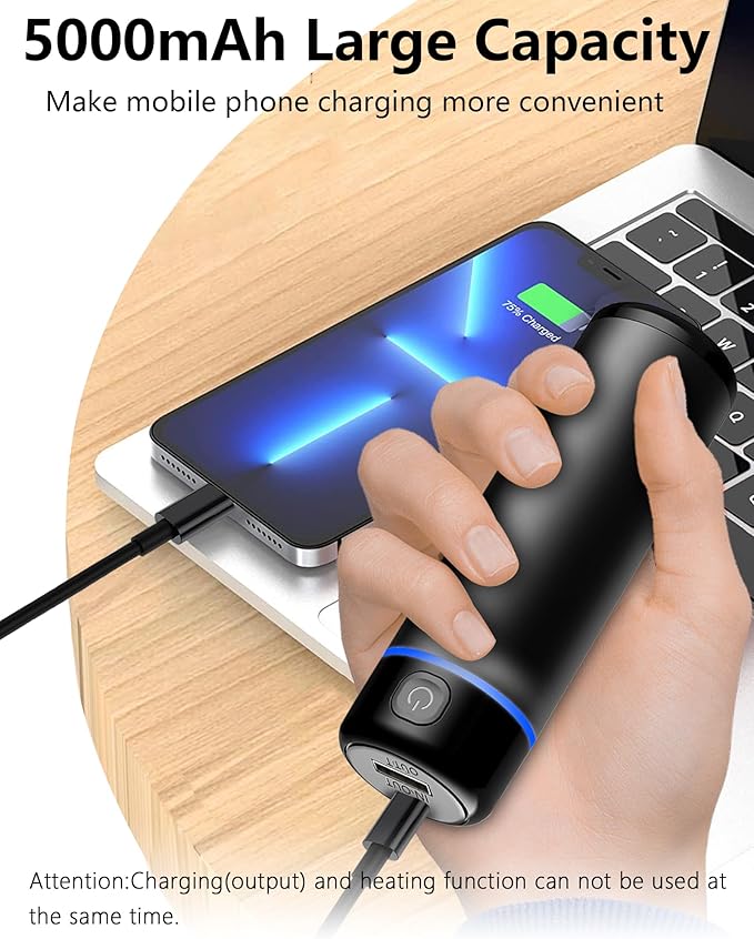 10000mAh Hand Warmers Rechargeable 2 Pack, Reusable Electric Portable Pocket Heater, Therapy Great for Raynauds, Golf, Outdoor Camping, Hunting, Hiking Equipment, The Best Winter Gift for Men Women