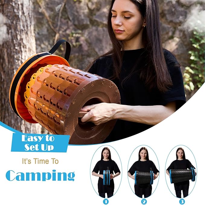 2025 Upgraded XXL Collapsible Stool with Cushion, 1000 lbs Capacity & 19.7-in High, Wider & Taller Heavy Duty Portable Telescoping Foldable Seat for Adults Camping, Travel, Music Festivals, Outdoors