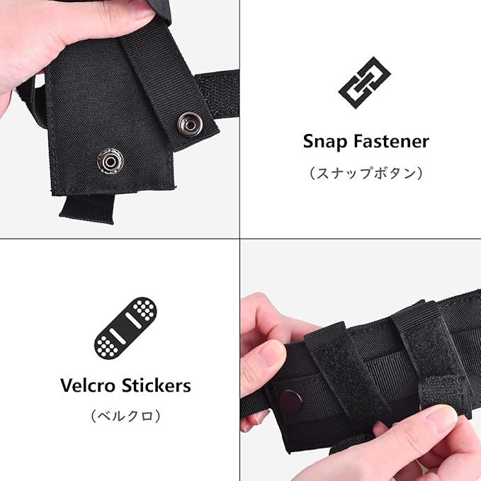 JEELAD Flashlight Accessory Bag Multifunctional Flashlight Bag Molle Accessory Pouch Shoulder Tape Additional Bag Tools Pouch