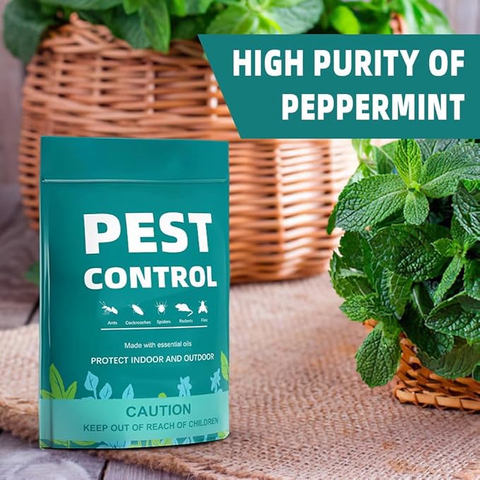 Pest Control Pouches, Rodent Repellent, Indoor Mice Repellent, Repel Mice,Mouse,Rats,Ant,Roach,Spider,Moths& Other Pest,Mouse Repellent Pouches,Safe for Kids & Pets,Pest Repellent-12 Pouches