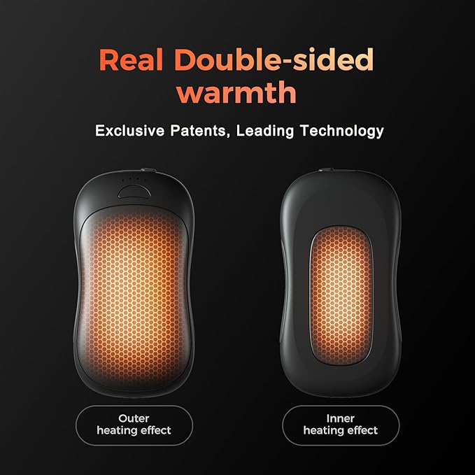 OCOOPA UT3 PRO Hand Warmers Rechargeable 2 Pack, Magnetic Double-Sided Heating with Larger Surface, Long Lasting Warmth Up to 9 Hours, 4 Heat Levels, Max 136℉, Men Tech Gift for Hunting,Camping