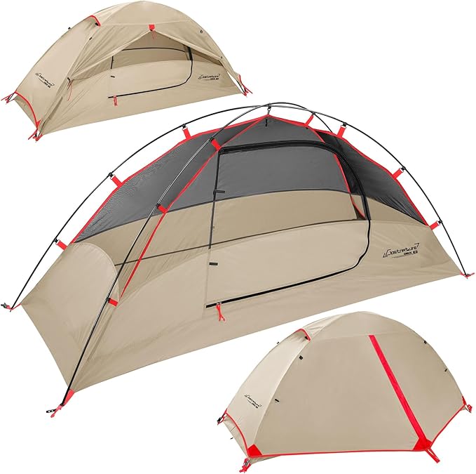 Clostnature Crux Lightweight Tent for Backpacking - 1/2/3/4 Person Ultralight Backpacking Tent, Waterproof Easy Setup Camping Tent, Hiking Tent for Outdoor, Hiking and Mountaineering