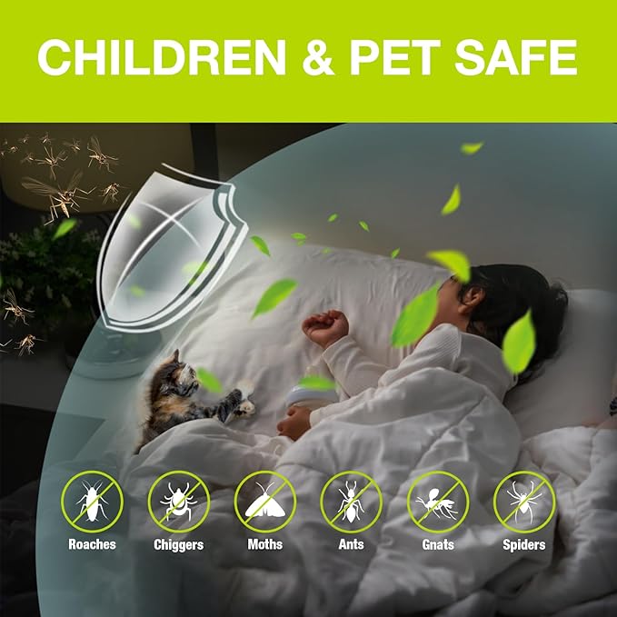 EcoVenger Pest Control Aroma Sachets 12-Pack Pouches, Natural Insect Repellant, Moths, Mosquitoes, Spiders, Roaches, Lasting Deterrence, Peppermint/Cedar/Lamongrass Safe Around Children & Pets