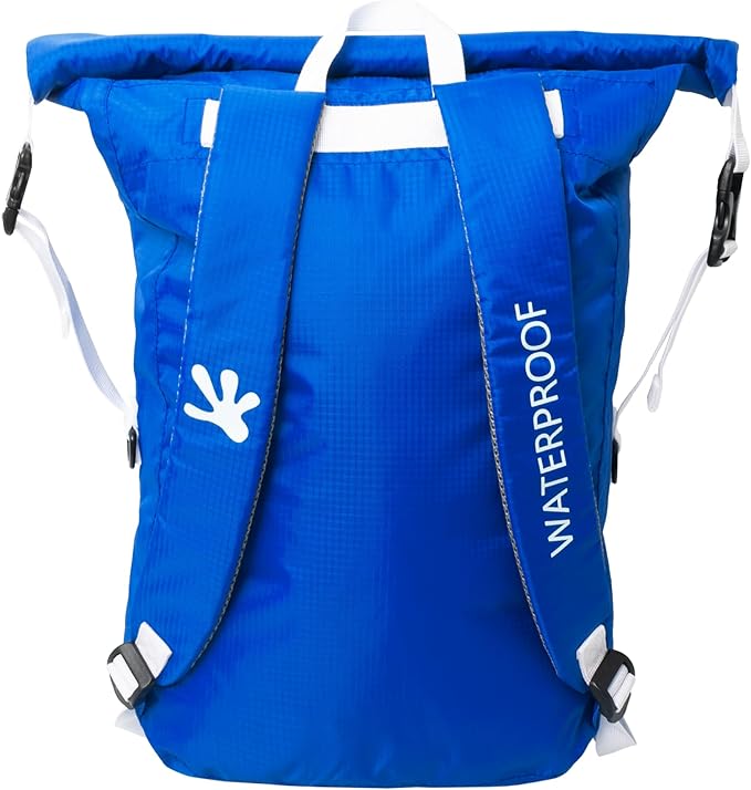 geckobrands Lightweight 30L Waterproof Backpack - Lightweight Watertight Outdoor Bag Hiking Traveling Light Water Activities