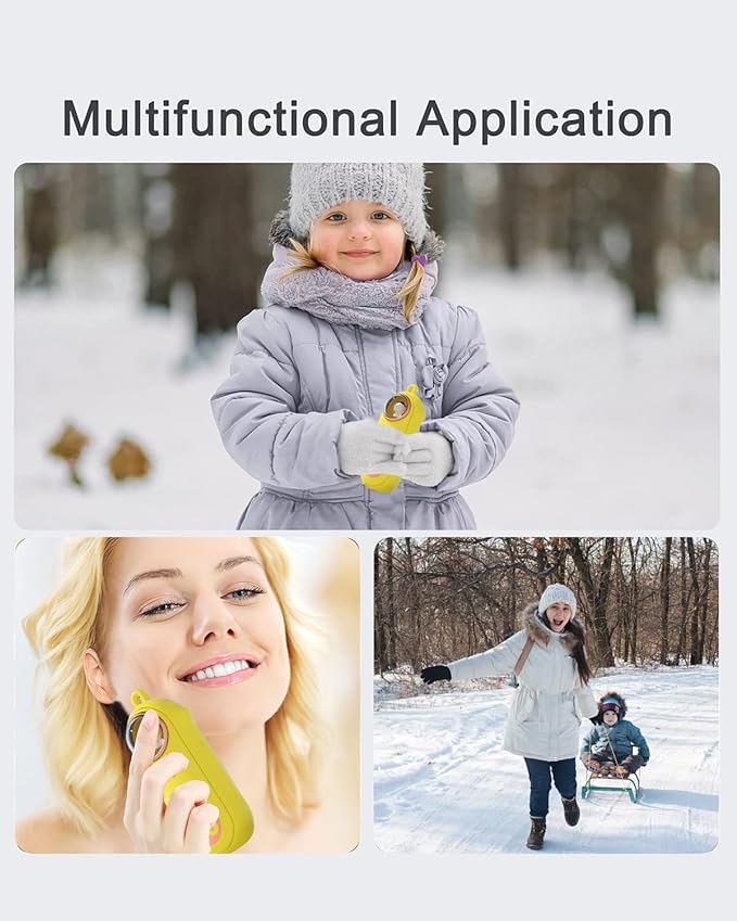 Portable Hand Warmer Electric Fast Warming Up Power Bank, 10000mAh Rechargeable Hand Warming 4 Heat Levels Double-Sided Heating, Cute Pocket USB Handwarmer for Outdoors Hunting Camping