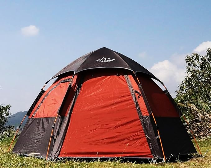 Camping Tent with Instant Setup, 2/3 Person Weatherproof Tent Easy Quick Set Up in 60 Seconds with Rainfly Backpack Tent for Family Camping & Hiking, Upgraded Ventilation,Center Height 66-inch