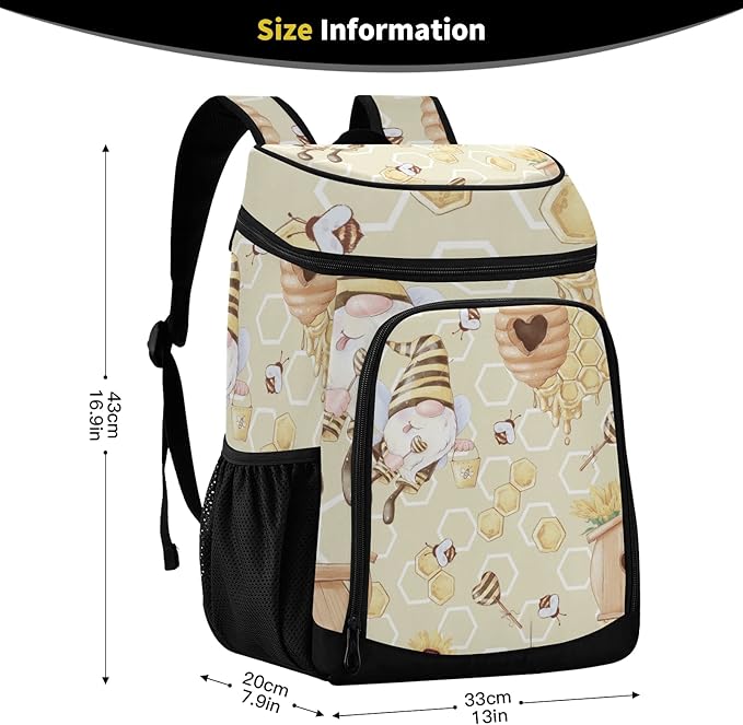 Cooler Backpack Insulated Leak Proof Beach Cooler Bag 30 Cans Waterproof Lightweight Soft Lunch Picnic Cooler for Men Women