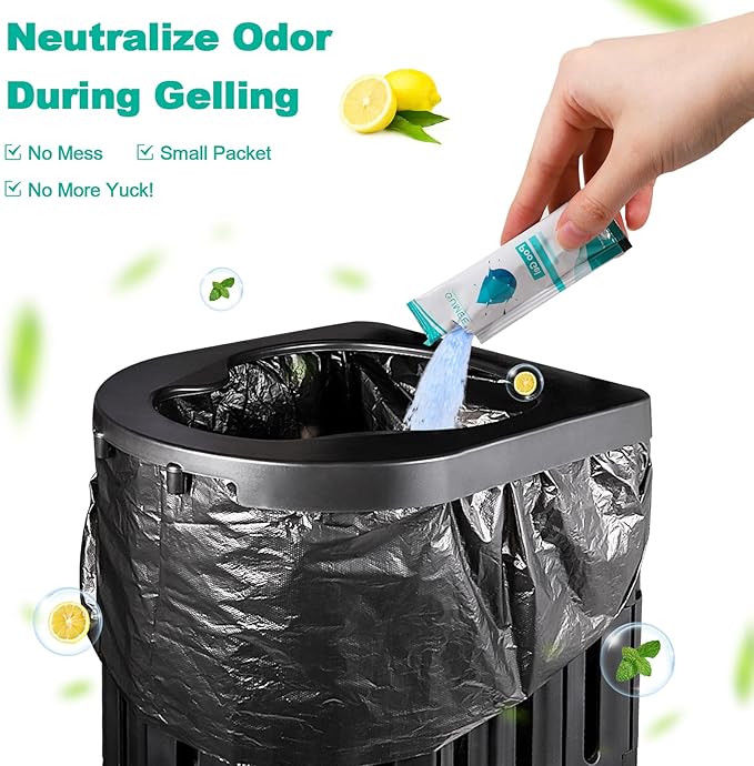 30 PACK Poo Gel for Portable Toilet, Camping Toilet Powder for Potty Bags, Eco Absorbent Gel, Portable Toilet Gel Packets for Outdoor Recreation Camping Supplies (30)