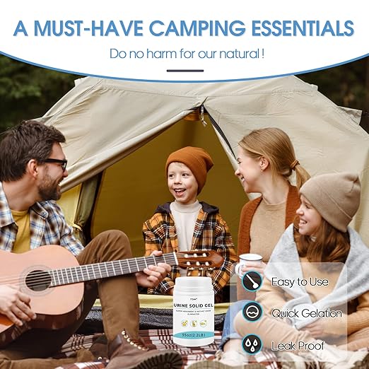 35.2 OZ Camping Toilet Chemicals with Spoon, Toilet Gel Pow for Portable Toilet, Super Absorbent Urine Absorber Eco Gel Sodium Polyacrylate, Deodorizer for Pet Loo, Emergency Toilet Bio Gel - by TTDMK