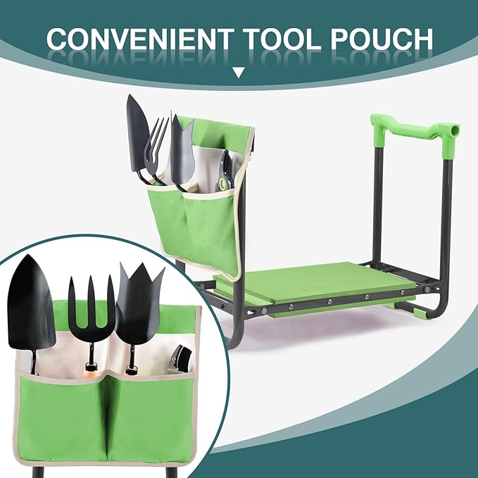 Foldable Garden Kneeler and Seat,Portable Kneeler Stool - Heavy Duty Gardening Bench, Durable Garden Stool, Comfortable EVA Foam Cushion - Ideal for Women's Gardening, Camping...