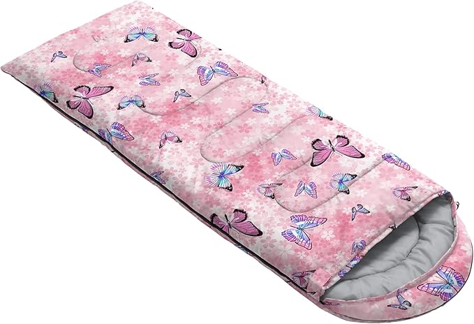 QOOMO Animals Camping Sleeping Bags,3 Season Warm & Cool Weather,Lightweight,Waterproof Sleeping Bags for Adults & Kids,Traveling,and Outdoors,Camping Gear Equipment