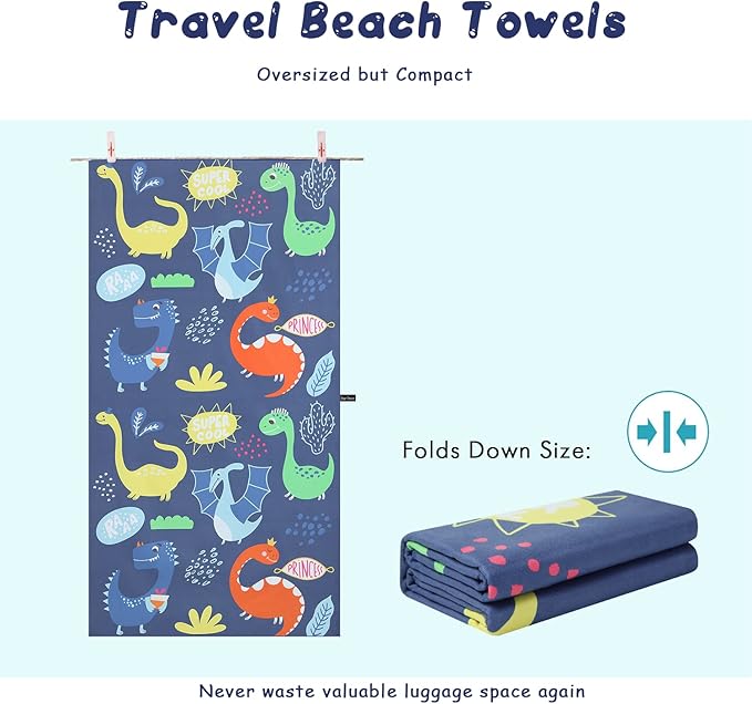 Your Choice Microfiber Beach Towels, Sand Free Beach Towel, Quick Dry Beach Towel, Extra Large Beach Towels for Adults, Kids (67x35 Inch, 60x30 Inch), Travel Towel, Camping Towel