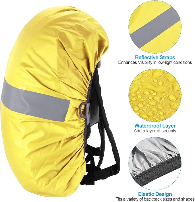 PATIKIL Waterproof Backpack Rain Cover, Non-Slip Backpack Cover with Reflective Strap Stay Dry for Hiking, Camping, Hunting