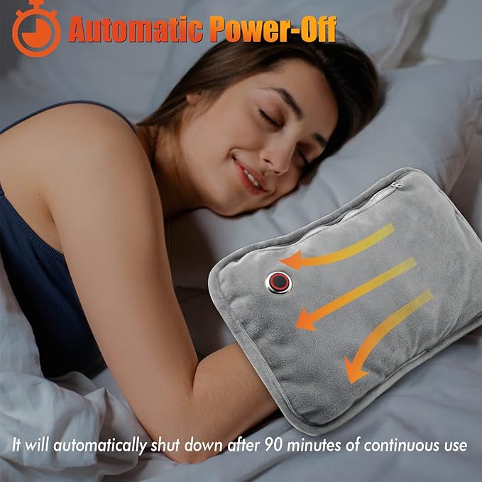Hand Warmers Rechargeable, 10000mAh Electric Heated Gloves Power Bank Portable Graphene Handwarmers Pouch with 3 Levels & Double-Sided Heating for Hunting Camping Golf Xmas Gifts for Women Men Kids