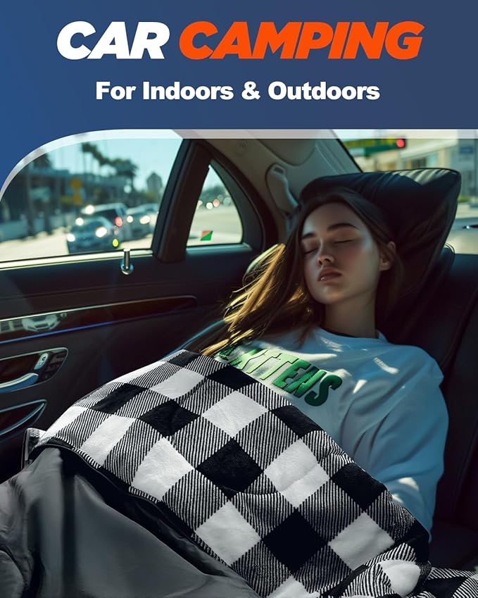 MEREZA Flannel Sleeping Bag for Adults Mens with Pillow, XL Cold Weather Sleeping Bag for 30 Degree 4 Season Camping Large Big and Tall Sleeping Bags with Compression Sack