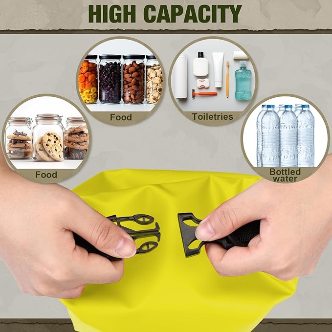 1 Set Bear Food Bag for Camping Ultralight Food Bag Hanging System Includes Waterproof Bear Bag, Nylon Ropes, Hooks for Camping Backpacking
