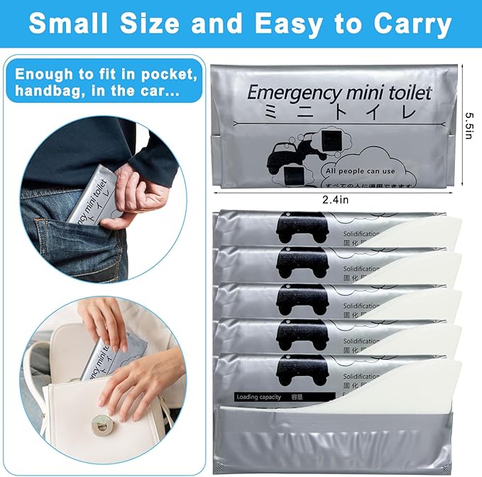 18 Pcs Disposable Urinal Bags Urine Pee Bags for Men Women Emergency Portable Urinal Bag Vomit Bag for Travel Hiking Traffic Jams 700ML