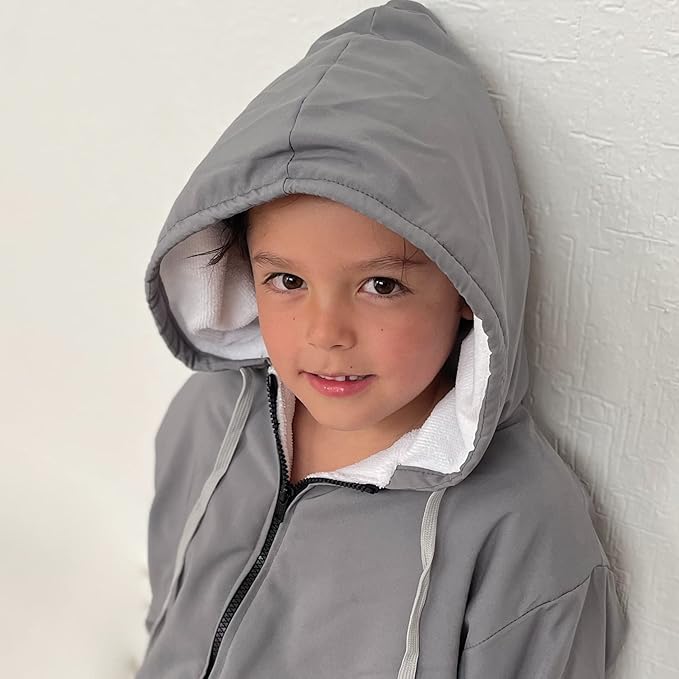MACAR sport TOWEL swimming parka, waterproof fabric on the outside, dry jacket for kids and adults