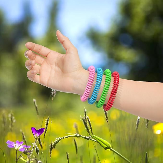 15 Pack Mosquito Repellent Bracelets, DEET-Free Mosquito Bands for Adults and Kids, Individually Wrapped Repellent Wristbands for Outdoor Camping Fishing Traveling