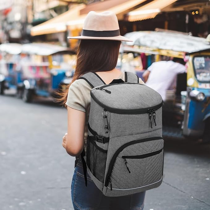 Cooler Backpack Insulated Leakproof Waterproof Backpack Cooler Bag 30/45 Cans, Large Capacity Lightweight Travel Camping Beach Backpack Cooler Ice Chest for Men and Women