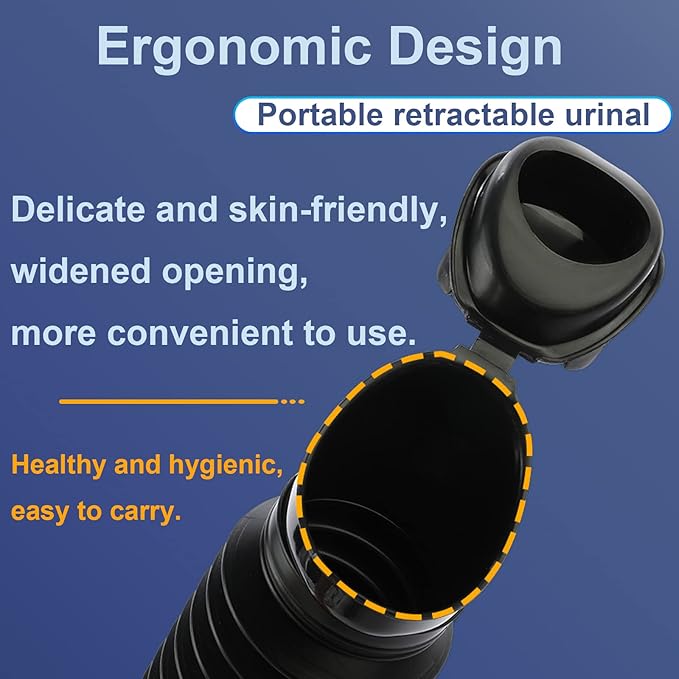 Scalable Emergency Urinal, 2 Pack 750ml Portable Toilet for Car, Portable Mini Outdoor Camping Travel Shrinkable Personal Mobile Toilet Potty Pee Bottle for Kids Adult