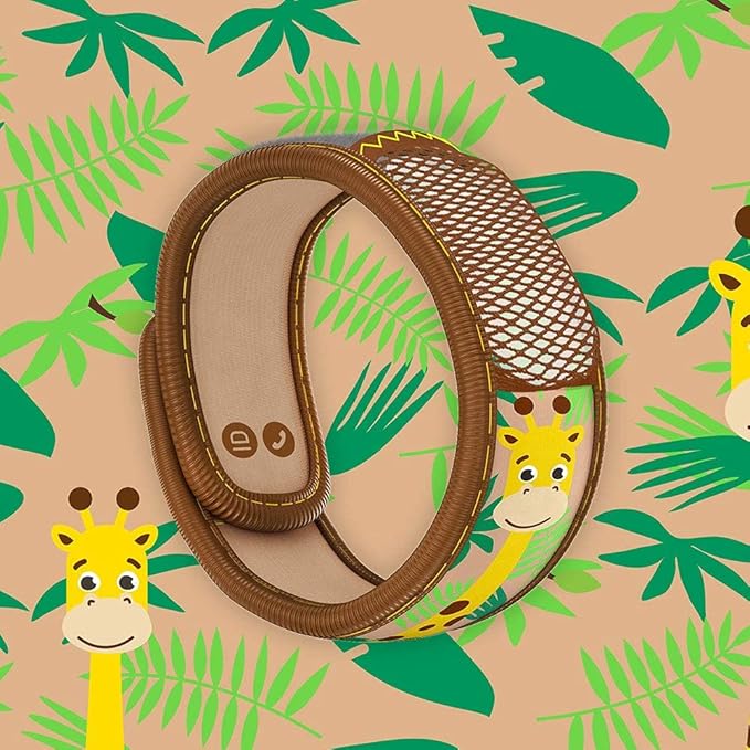 PARA'KITO Bug & Mosquito Bracelets for Kids | Mosquito Spray Alternative | Waterproof, Outdoor Insect Wristband w/Natural Essential Oils | Hiking, Trekking & Camping Accessories (Giraffe)