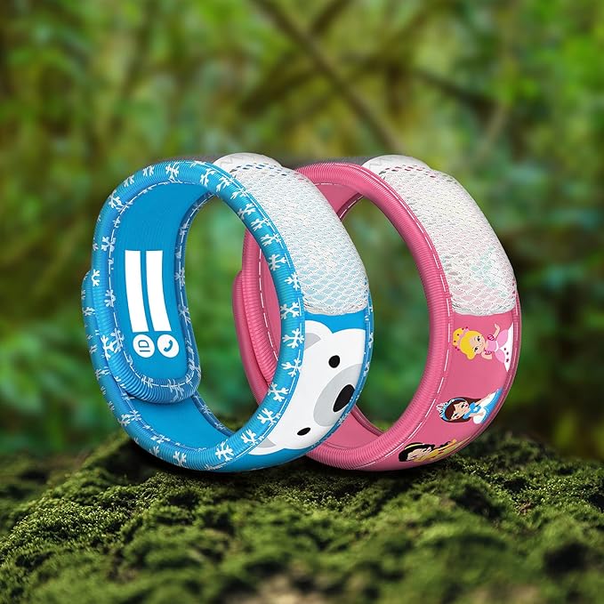 PARA'KITO Mosquito Repellent Pack - 2 Kids Wristbands & 2 Refills Polar Bear/Princess