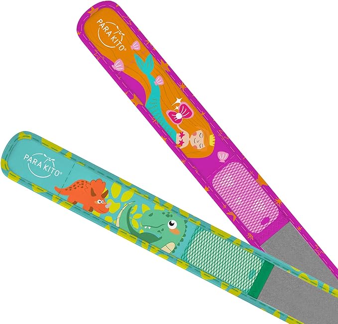 PARA'KITO Mosquito Repellent Pack - 2 Kids Wristbands & 2 Refills Green Dinosaur/Mermaid