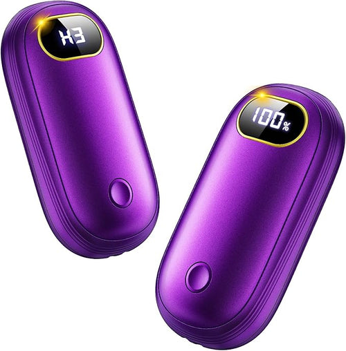 Hand Warmers Rechargeable, 14000mAh Electric Hand Warmer 2 Pack Dual-Sided Heating 17Hrs Warmth Max 131℉ USB-C Portable Pocket Heater for Raynauds, Hunting, Golf, Camping