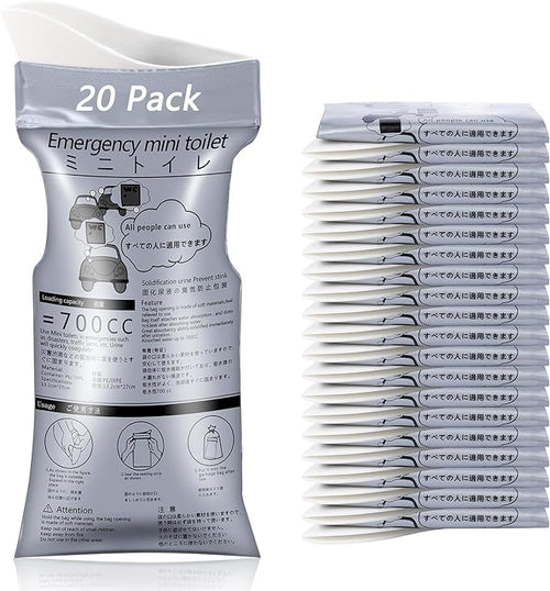 Emergency Portable Urine Bag, 6/10/20 Pack Travel Urinal Bag, Unisex Urinal Bag, Disposable Urine Bag Suitable for Camping, Travel, Traffic Jams, Pregnant Women, Children, Patients