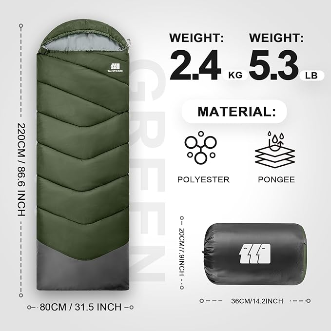 Sleeping Bags for Adults Cold Weather & Warm,Backpacking Camping Sleeping Bag for Tall Girls Boys,Lightweight,Compact,Waterproof Camping Gear for Traveling,Hiking,Hotel,Outdoor & Indoor