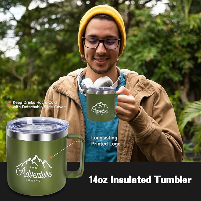 Gifts Set for Men,Dad Gift Box Dad Gifts from Son Daughter,Gift for Father's Day Birthday Tumbler Mug Gift Box Basket, Cool Camping Ourdoor Survival Kit for Son Dad in Law Husband