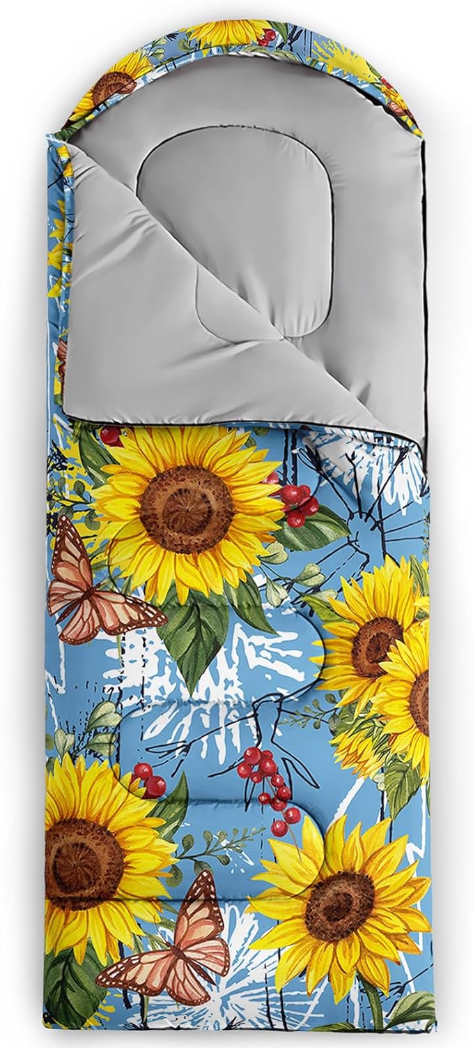 BSNTHO Camping Sleeping Bags,3 Season Warm & Cool Weather,Lightweight,Waterproof Sleeping Bags for Adults & Kids,Traveling,and Outdoors,Camping Gear Equipment