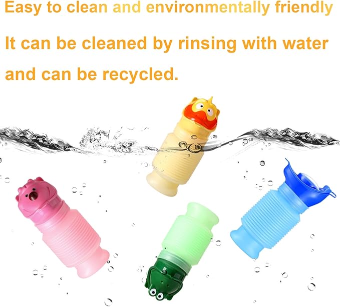 Scalable Emergency Urinal, 600ml Portable Toilet for Car, Portable Mini Outdoor Camping Travel Shrinkable Personal Mobile Toilet Potty Pee Bottle for Kids Adult