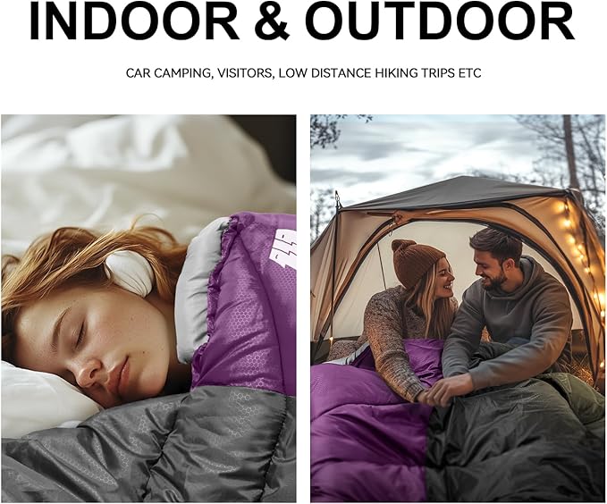 Sleeping Bags for Adults Cold Weather & Warm,Backpacking Camping Sleeping Bag for Tall Girls Boys,Lightweight,Compact,Waterproof Camping Gear for Traveling,Hiking,Hotel,Outdoor & Indoor