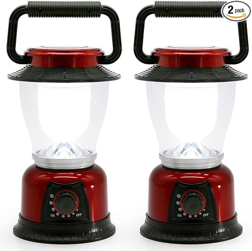 LED Lantern Variable Power Retro Battery Powered Camping Light, COB High Brightness Dimmable Camping Lamp for Hiking, Fishing, Repairing and Emergency Lighting (2)
