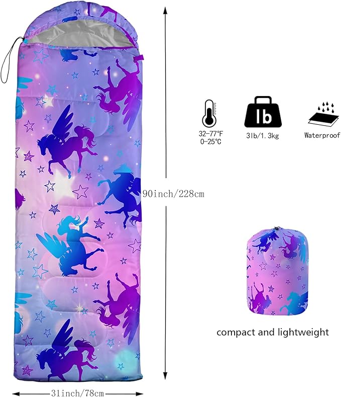 BSNTHO Camping Sleeping Bags,3 Season Warm & Cool Weather,Lightweight,Waterproof Sleeping Bags for Adults & Kids,Traveling,and Outdoors,Camping Gear Equipment