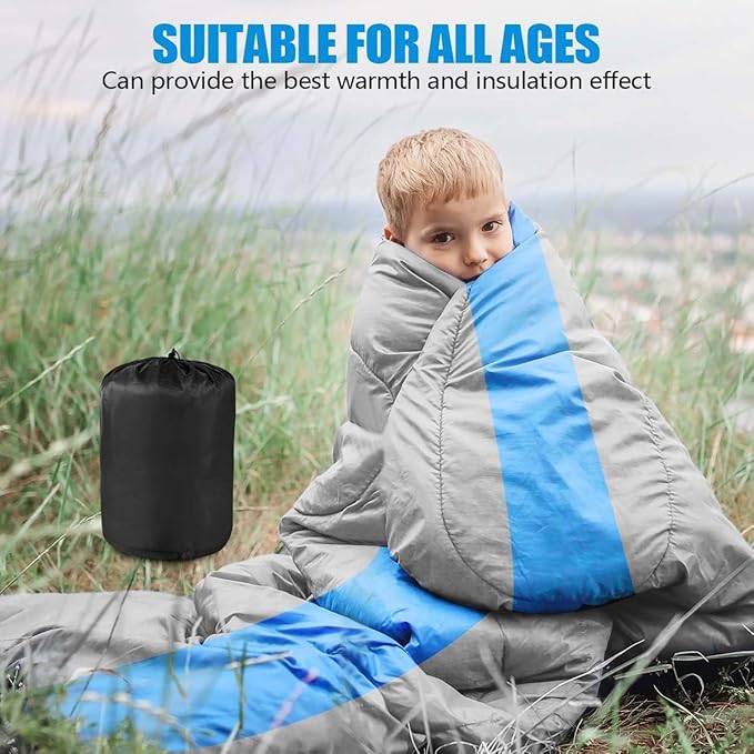 OBTANIM Sleeping Bags Portable Waterproof Camping Sleeping Bag for Adults Kids 4 Seasons Cold Weather or Warm Backpacking Hiking Mountaineering Indoor Outdoor Use