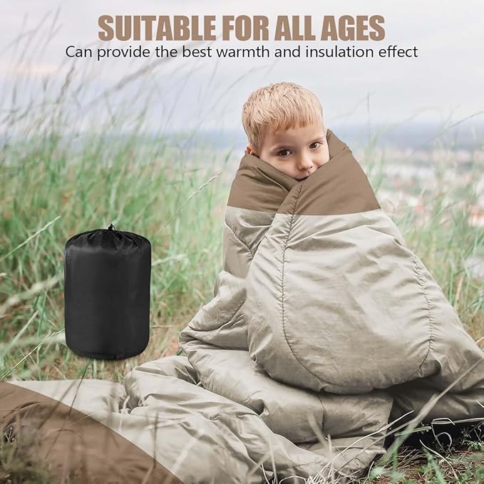 OBTANIM Sleeping Bags Portable Waterproof Camping Sleeping Bag for Adults Kids 4 Seasons Cold Weather or Warm Backpacking Hiking Mountaineering Indoor Outdoor Use