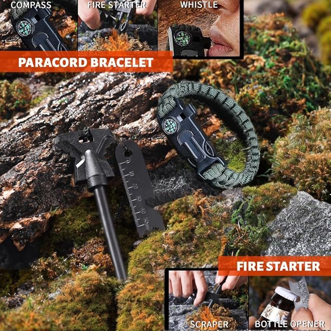 Gifts for Men Dad Him Birthday Christmas Fathers Day, Cool Gadget/Survival Gear and Equipment, Unique Camping Hunting Hiking Outdoor Gear, Gift Idea for Valentines Day Boyfriend Boys Stocking Stuffer