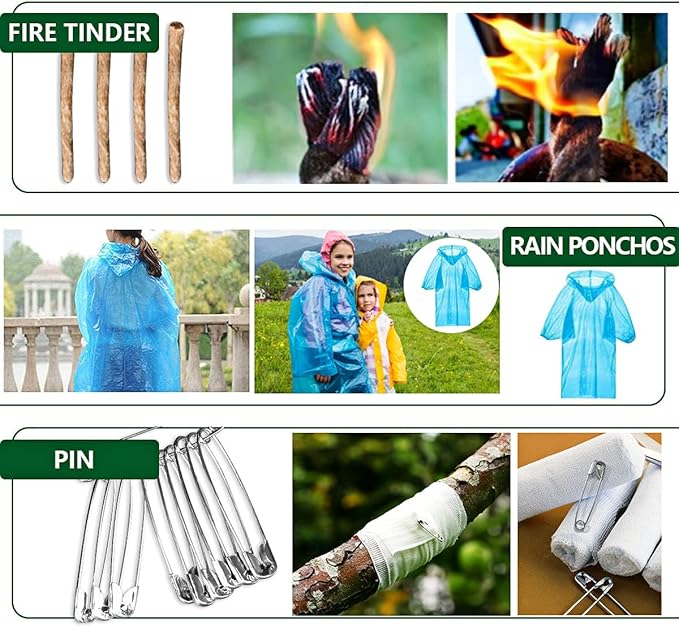 Gifts for Men Dad Husband Boyfriend Him, Survival Kits 33 in 1, Survival Gear and Equipment, Essentials Cool Gadgets for Camping Hiking Hunting Outdoor Adventure, Cool Birthday Ideas