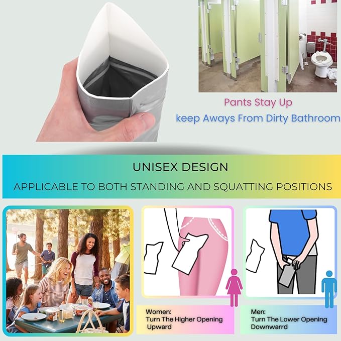 Disposable Urine Bags Pee Bags - 24/12/8pcs 700ml Portable Emergency Urinal Bags Mini Toilet for Travel Potty Camping Pee Bags for Women Men Kids