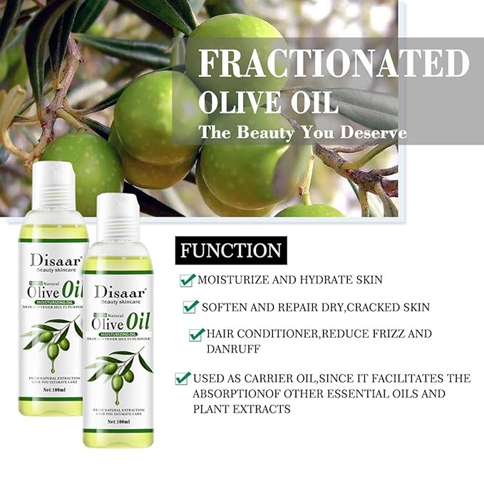 Natural Softening Multi-Purpose Moisturizing Mineral Oil Relive Dry Skin 100ml/3.38fl.oz (Olive Oil)