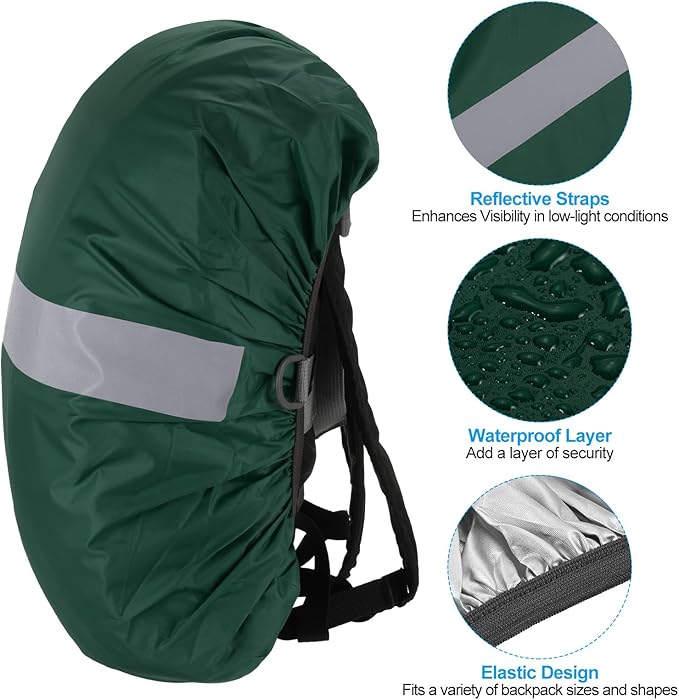 PATIKIL Waterproof Backpack Rain Cover, Non-Slip Backpack Cover with Reflective Strap Stay Dry for Hiking, Camping, Hunting