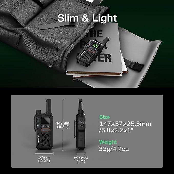 BAOFENG GT-18 Walkie Talkies for Kids Adult, License Free Long Range Rechargeable FRS Two Way Radio,1500mAh Battery, 22 Channels with Scan, Flashlight, for Camping Hiking Family, 3 Pack