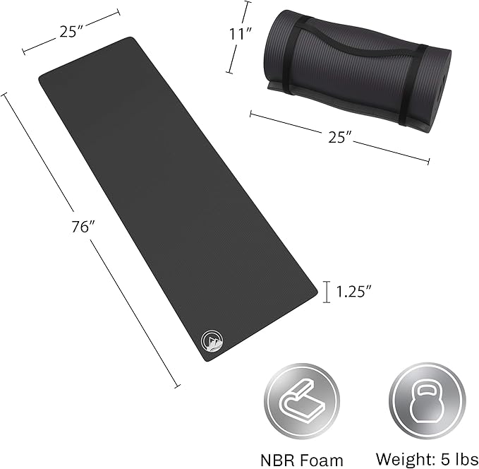 Foam Sleeping Pad for Camping - 0.75-Inch-Thick Waterproof Sleep Pad with Carry Straps for Cots, Tents, or Sleepovers by Wakeman Outdoors (Blue)