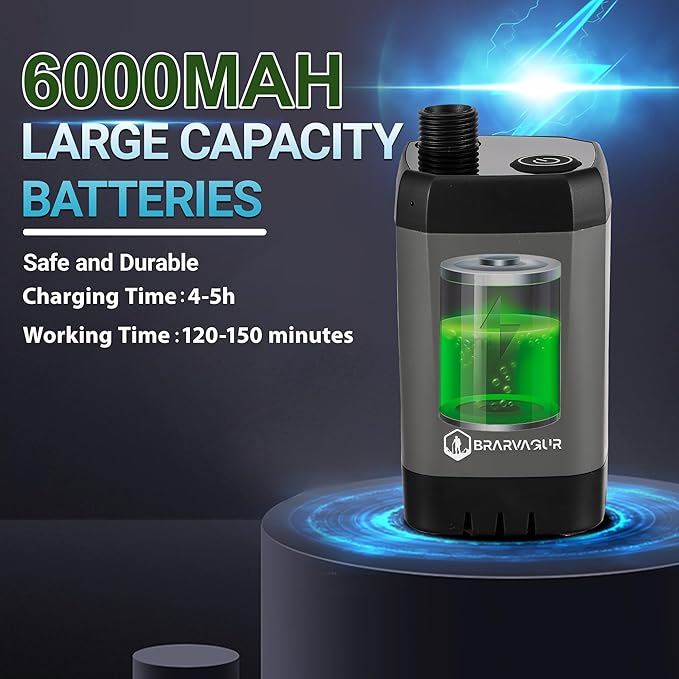 Upgrade Portable Camping Shower, 6000mAh Rechargeable Electric Shower Pump with Intelligent Digital Display Multiple Spray Modes Filtered Shower Head with Handheld for Outdoor Hiking, Travel