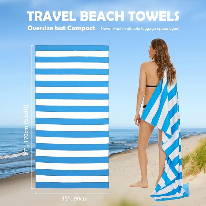 Your Choice Microfiber Beach Towels, Sand Free Beach Towel, Quick Dry Beach Towel, Extra Large Beach Towels for Adults, Kids (67x35 Inch, 60x30 Inch), Travel Towel, Camping Towel