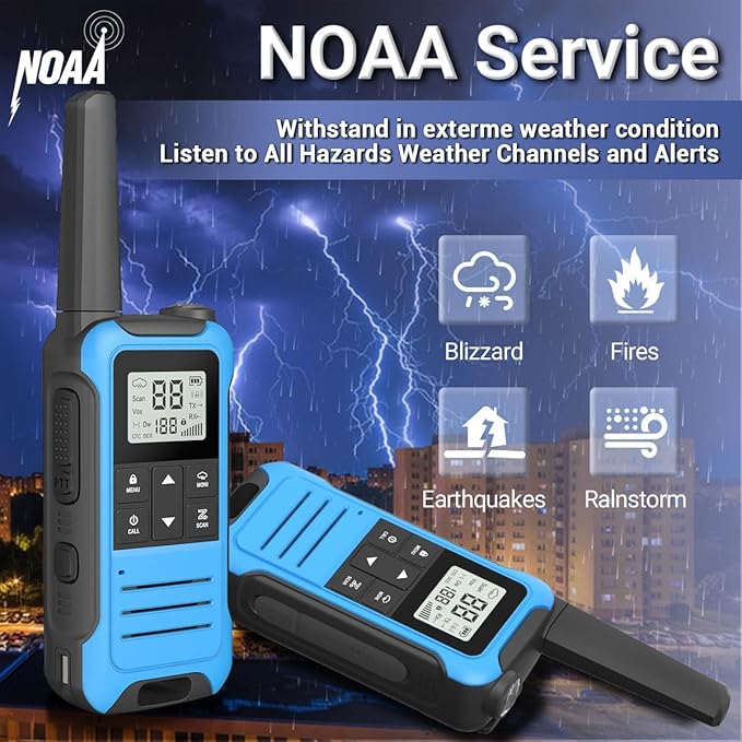 Baofeng Walkie Talkies F22 Long Range Walkie Talkies for Adults with 22 FRS Channels, Family Walkie Talkie with LCD Display Flashlight VOX for Cruise Ship Hiking Camping Gear Toys 2 Way Radio